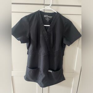 Grey's Anatomy Black Scrub Top